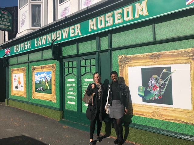 Lawnmower museum Southport - Katharine and Olivia (NCN)