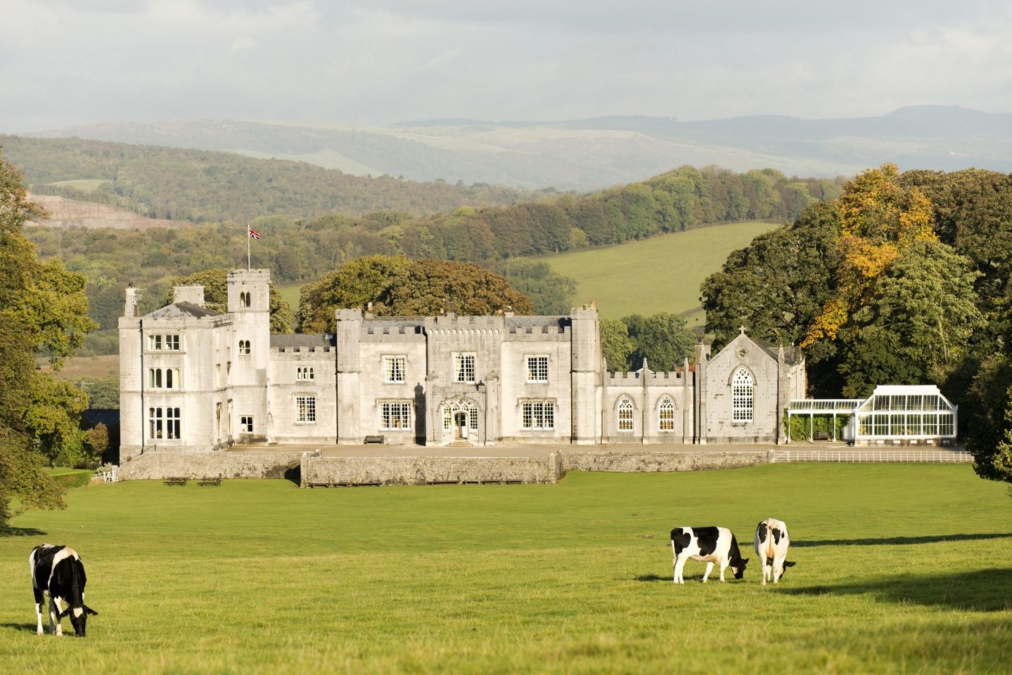 Leighton Hall, Carnforth, Lancashire External panoramic view (NCN