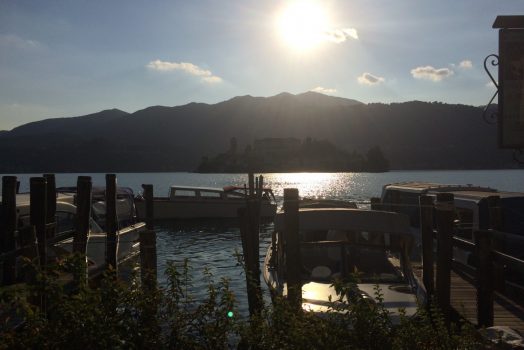 Looking over to Isola San Guilio from Orta, Lake Orta