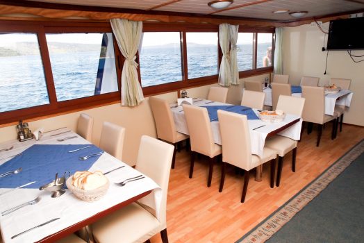 Dining Facilities on board MV Pape Prvi Croatia coastal cruises © Katarina Line