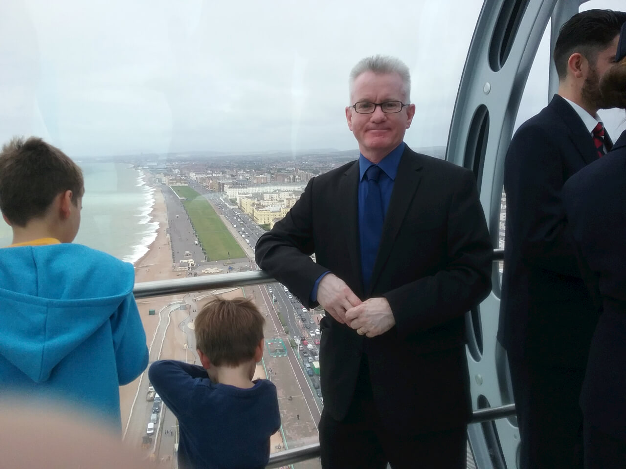 Martin in the pod of the British Airways i360
