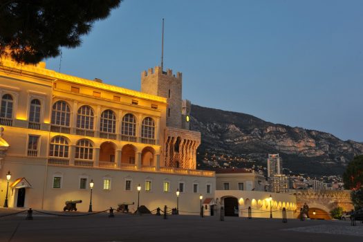 Monaco, Monte Carlo, Old Town, Palace at night © Monaco Press Centre Photos