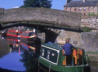 Narrowboat on the Leeds and Liverpool Canal