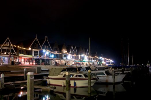 Netherlands, volendam harbour night © Copyright by PT Wilding