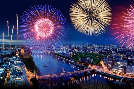 New Year fireworks Altitude 360 London Skybar