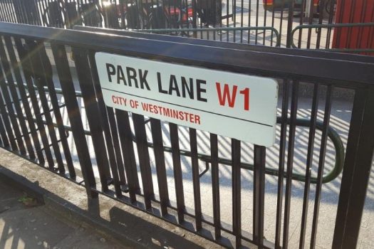 London Park Lane sign