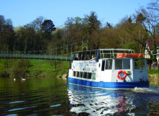 Welsh Marches The Sabrina boat cruise along the river Severn in Shrewsbury, Shropshire