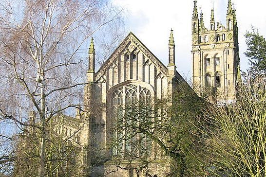 St Mary's Church, Warwick, Warwickshire - St Mary's from College Gardens