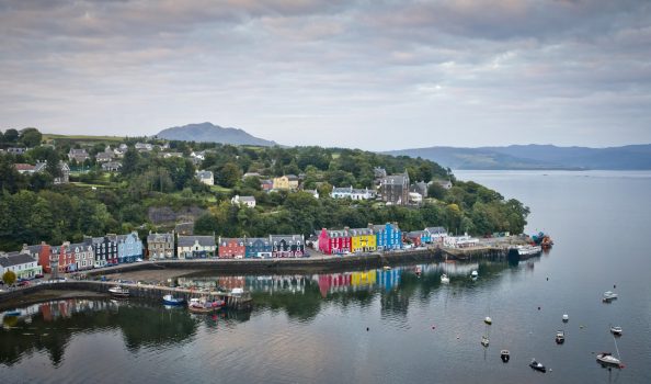 Tobermory, Mull, Scotland - Main town on the island of Mull, a picture-postcard port with its brightly coloured harbour-front buildings